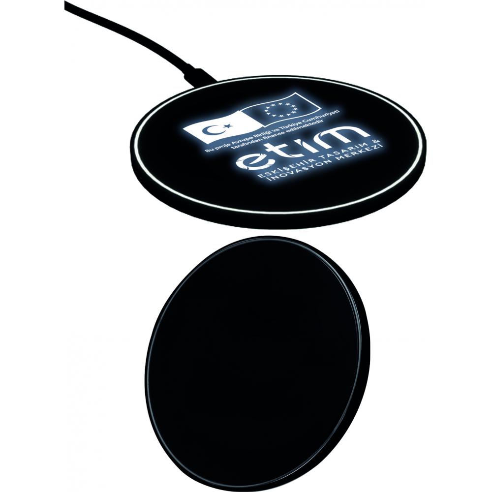 22840.jpg PT-484 Işıklı Logo Alanlı Wireless Şarj Cihazı - Görsel 1
