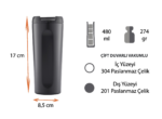 PT-607 Termos Bardak 480 ML - Görsel 4