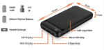 PT-7604  10000 mAh Işıklı Powerbank - Görsel 5