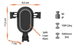 PT-7510 Işıklı Wireless Araç Tutucu - Görsel 6