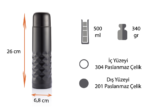 PT-605-B Termos 500 ML - Görsel 3