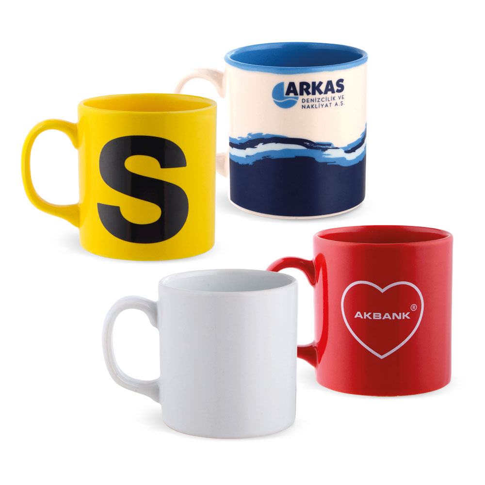 PARTEKNO-RENKLI-BARDAK.jpg PT-6605 Porselen Bardak - Görsel 1
