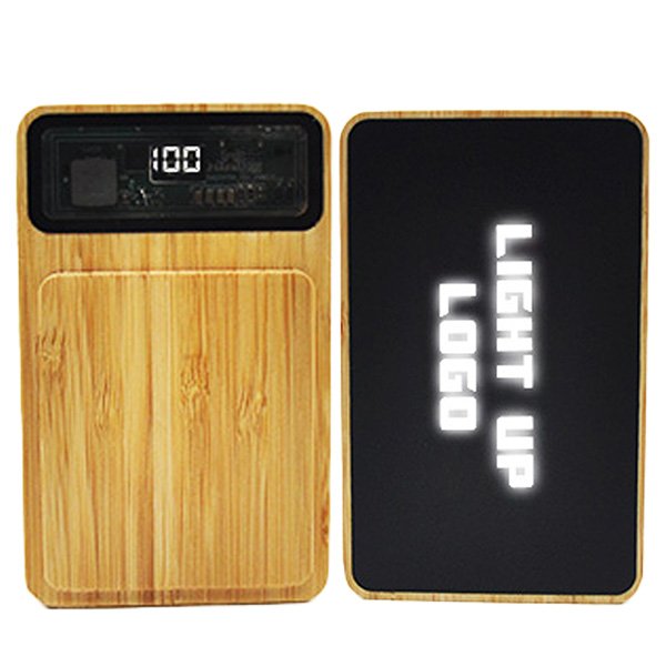 PT-197-1.jpg PT-197 10000 mAh Magsafe Işıklı 22.5W Hızlı Şarjlı 15W Hızlı Wireless BAMBU Powerbank - Görsel 1