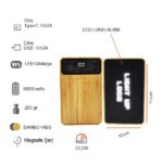 PT-197 10000 mAh Magsafe Işıklı 22.5W Hızlı Şarjlı 15W Hızlı Wireless BAMBU Powerbank - Görsel 3